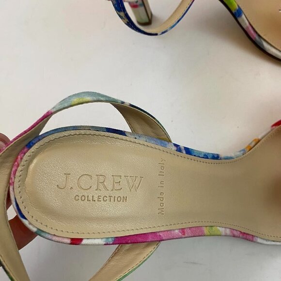 J. CREW COLLECTION pom pom stiletto multicolor heels - Picture 7 of 11